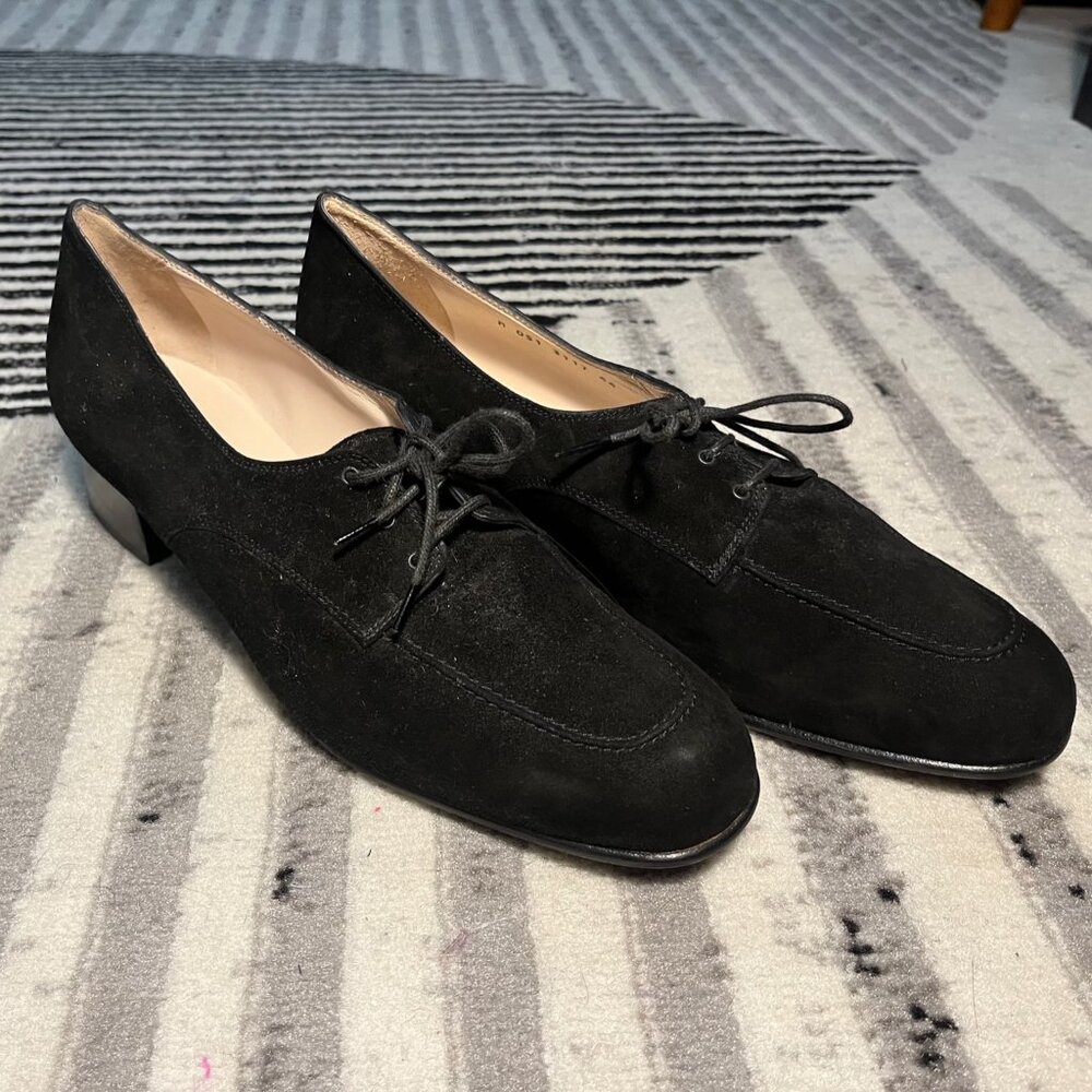 Black Suede YORKE DYNAMOLD lace up shoe.  size 44